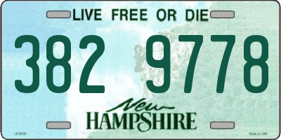 NH license plate 3829778