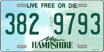 NH license plate 3829793