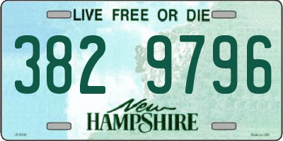 NH license plate 3829796