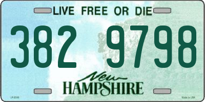 NH license plate 3829798