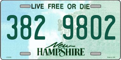 NH license plate 3829802