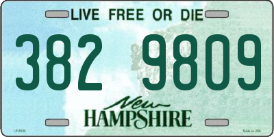 NH license plate 3829809