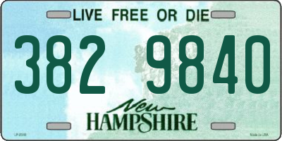 NH license plate 3829840