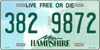 NH license plate 3829872