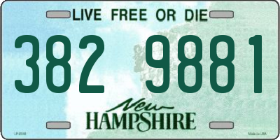 NH license plate 3829881
