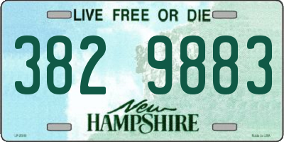 NH license plate 3829883