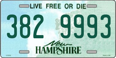 NH license plate 3829993