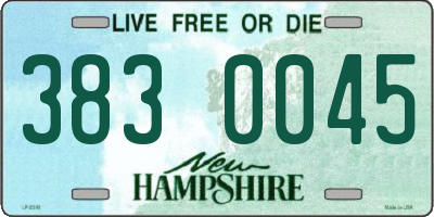 NH license plate 3830045
