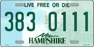 NH license plate 3830111