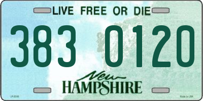 NH license plate 3830120