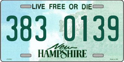 NH license plate 3830139