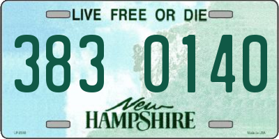 NH license plate 3830140