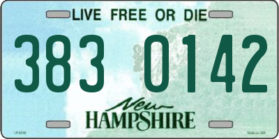 NH license plate 3830142