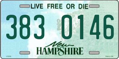 NH license plate 3830146