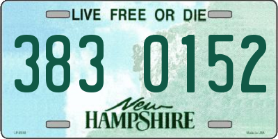 NH license plate 3830152