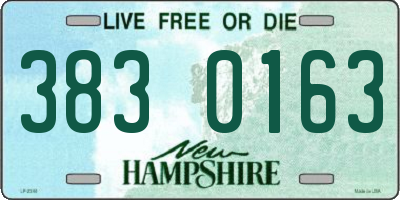 NH license plate 3830163