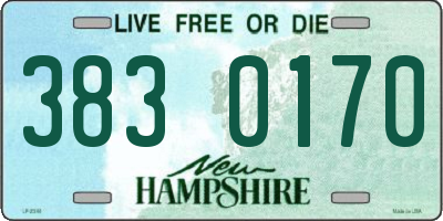 NH license plate 3830170