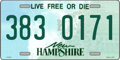 NH license plate 3830171