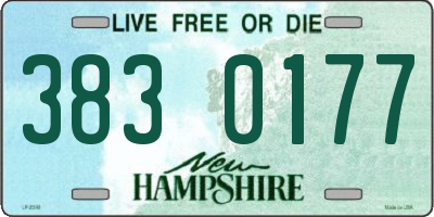NH license plate 3830177