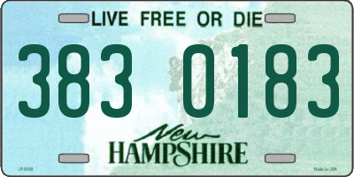 NH license plate 3830183
