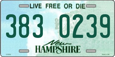NH license plate 3830239