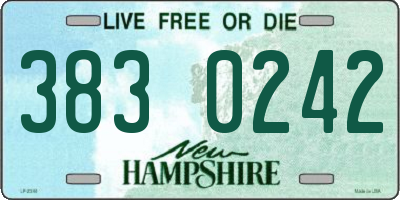 NH license plate 3830242