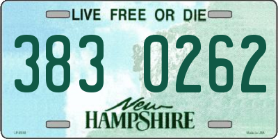 NH license plate 3830262
