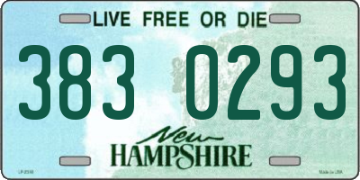 NH license plate 3830293