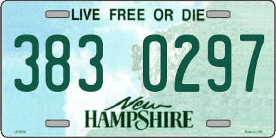 NH license plate 3830297