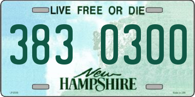 NH license plate 3830300