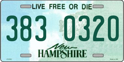 NH license plate 3830320