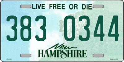 NH license plate 3830344