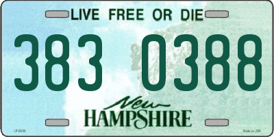NH license plate 3830388