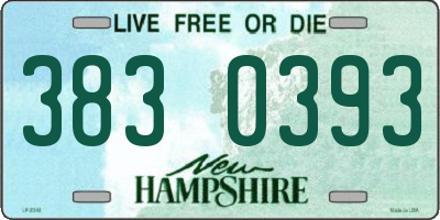 NH license plate 3830393