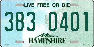 NH license plate 3830401