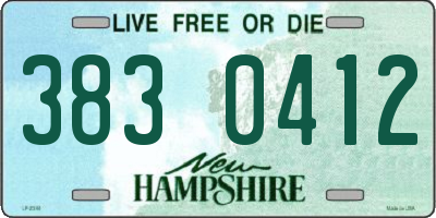 NH license plate 3830412