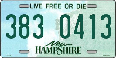 NH license plate 3830413