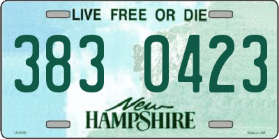 NH license plate 3830423