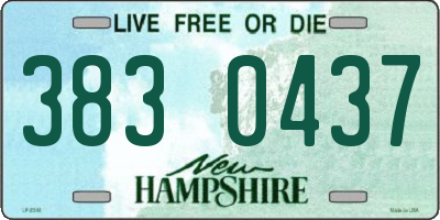 NH license plate 3830437