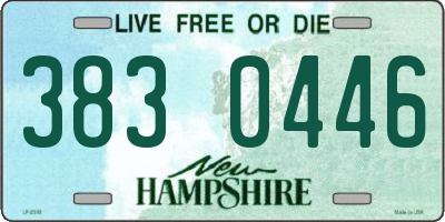 NH license plate 3830446
