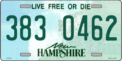 NH license plate 3830462