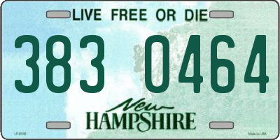 NH license plate 3830464