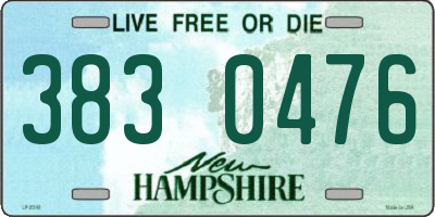 NH license plate 3830476