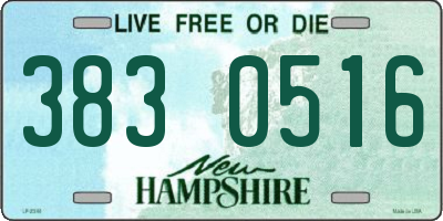 NH license plate 3830516