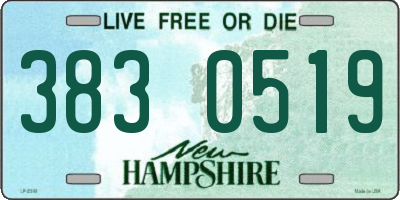 NH license plate 3830519