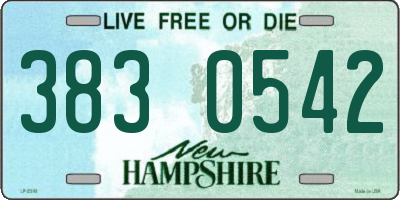 NH license plate 3830542