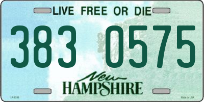 NH license plate 3830575