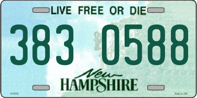 NH license plate 3830588