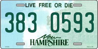 NH license plate 3830593