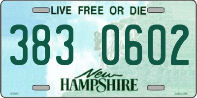 NH license plate 3830602